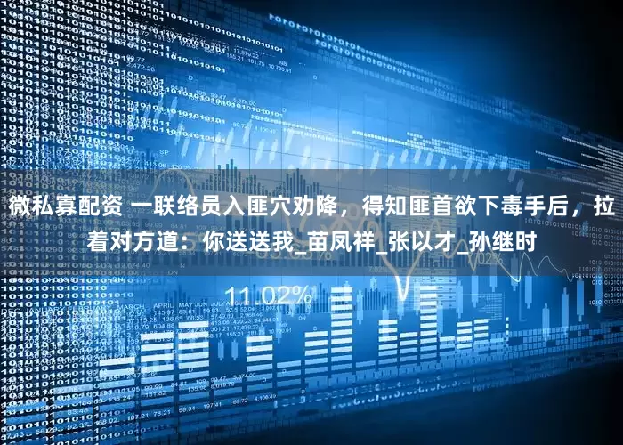微私寡配资 一联络员入匪穴劝降，得知匪首欲下毒手后，拉着对方道：你送送我_苗凤祥_张以才_孙继时