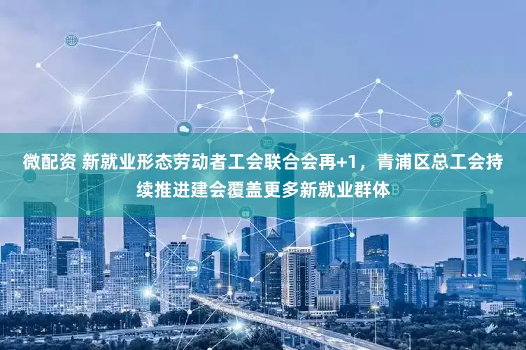 微配资 新就业形态劳动者工会联合会再+1，青浦区总工会持续推进建会覆盖更多新就业群体